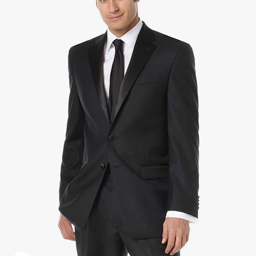 Nwt Lauren By Ralph Lauren Mens Two Button Wool Suit Jacket Black 41reg 35w